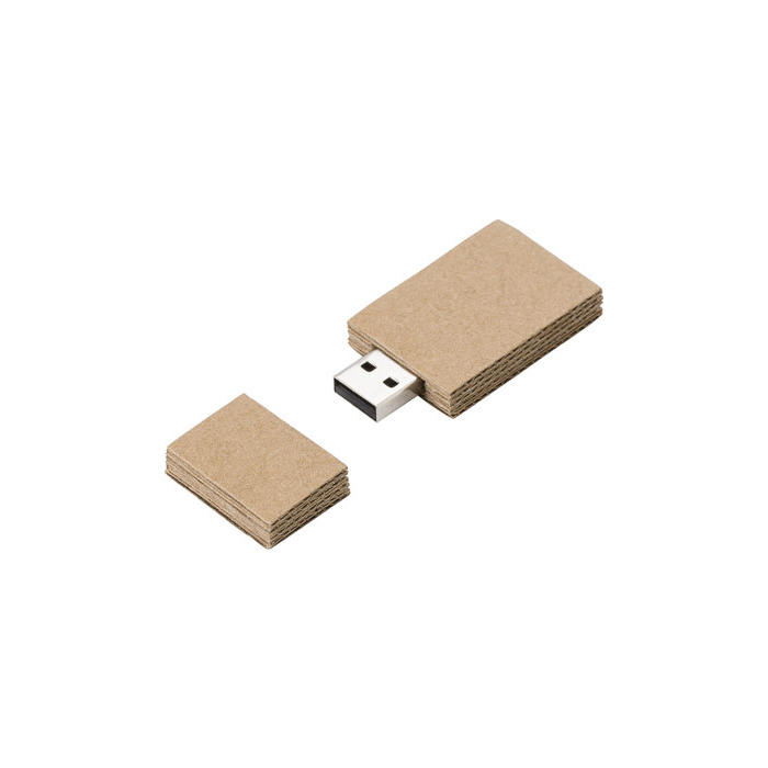 Tekturowa pamięć USB 16 GB brązowy