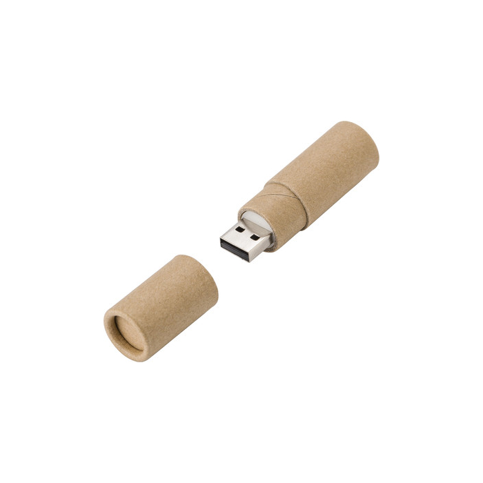 Tekturowa pamięć USB 16 GB brązowy