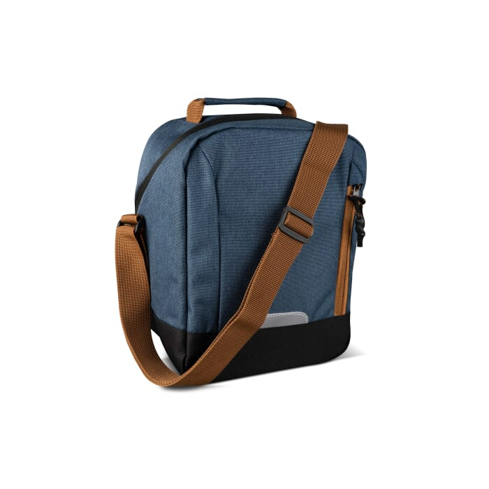 Termiczna torba wykonana z plastiku z recyklingu 8L, ciemnoniebieski