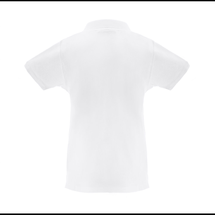 THC MONACO WOMEN WH. Damska koszulka polo z krótkim rękawem z bawełny zgrzebnej