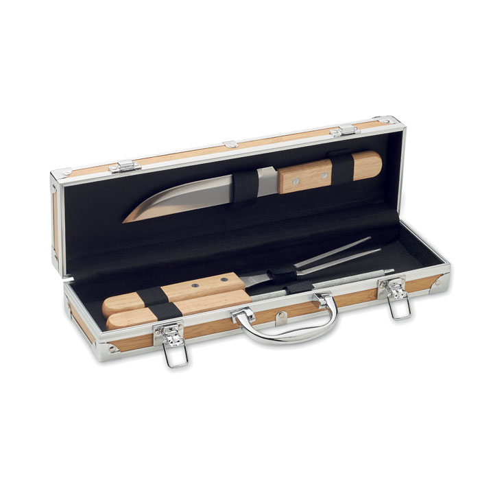 TOOLDERA - Narzędzia do grilla ze stali ni, Drewna