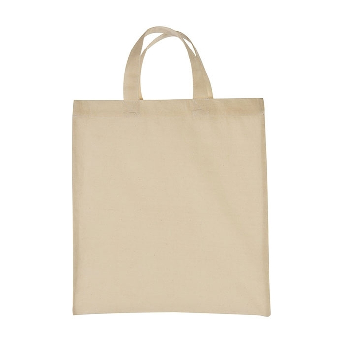 Torba bawełniana z krótkimi uszami 140 g/m2 ANTIBES, biały