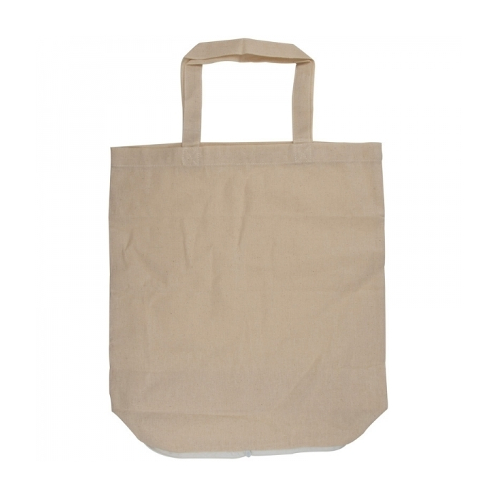 Torba bawełniana z krótkimi uszami składana 120 g/m2 FERRARA, beżowy