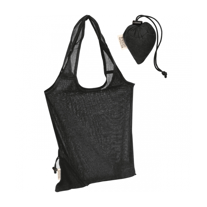 Torba bawełniana z recyklingu 118 g/m2 MODENA, czarny