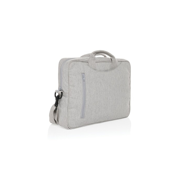Torba na laptopa 15,4" AWARE™ Laluka, bawełna z recyklingu szary