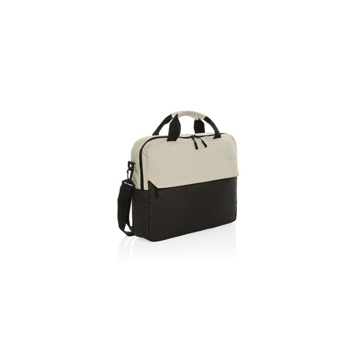 Torba na laptopa 15,6" AWARE™ Kazu, poliester z recyklingu biały