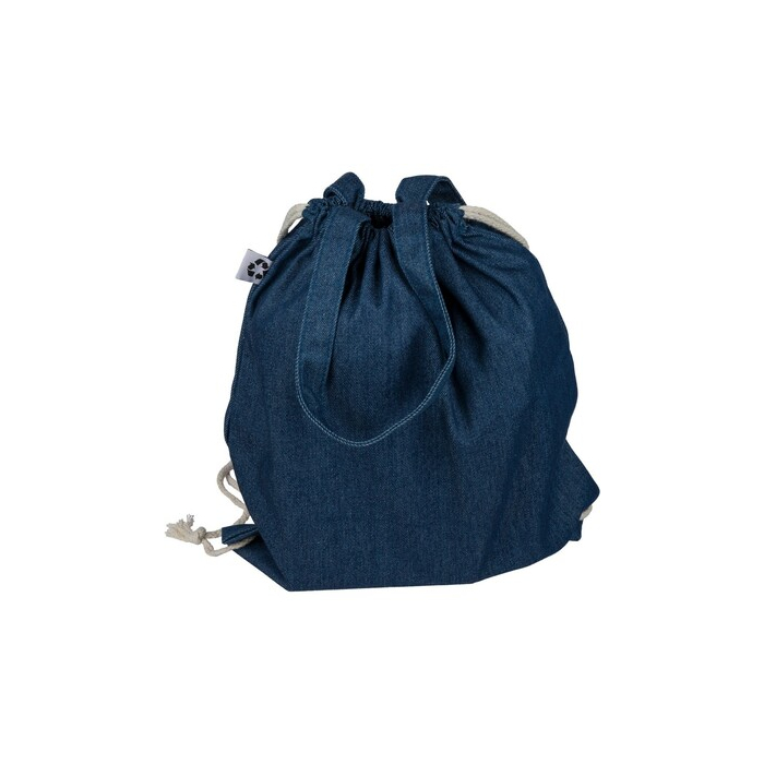 Torba na zakupy, worek ze sznurkiem niebieski