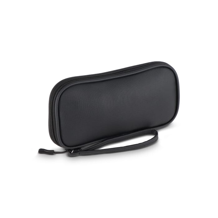 Torba organizacyjna Kyra 210D z powłoką PU z rPET, 20 x 11,5 x 2 cm, czarny