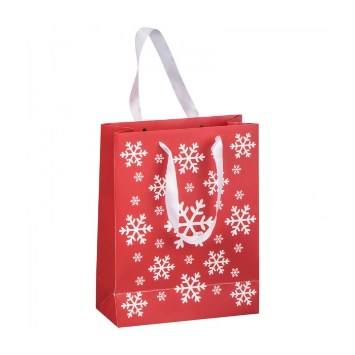 Torba prezentowa mała BASEL, czerwony