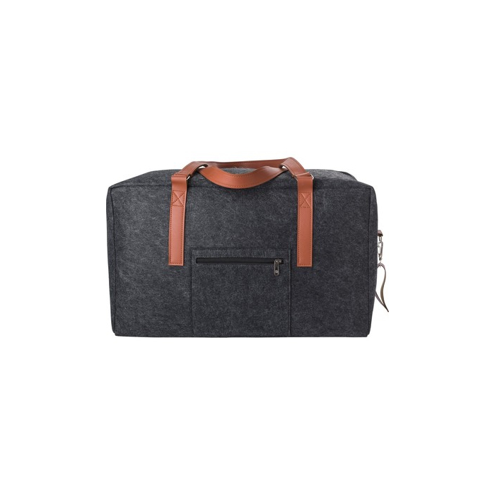 Torba sportowa, podróżna z filcu RPET grafitowy