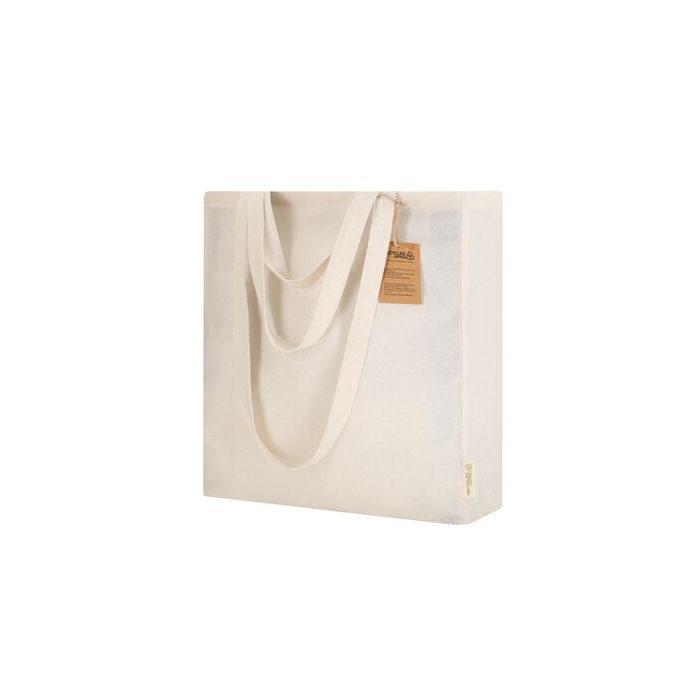 Torba z bawełny z recyklingu na zakupy beżowy