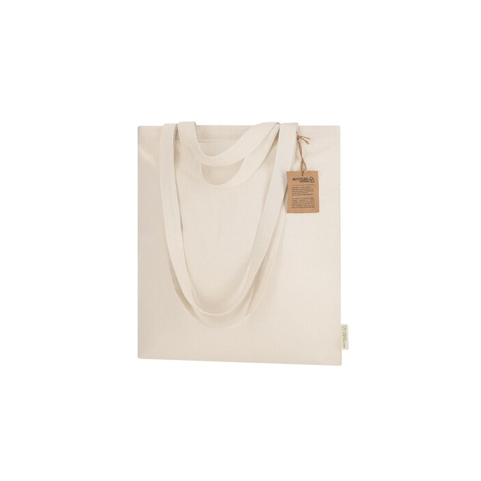 Torba z bawełny z recyklingu na zakupy beżowy
