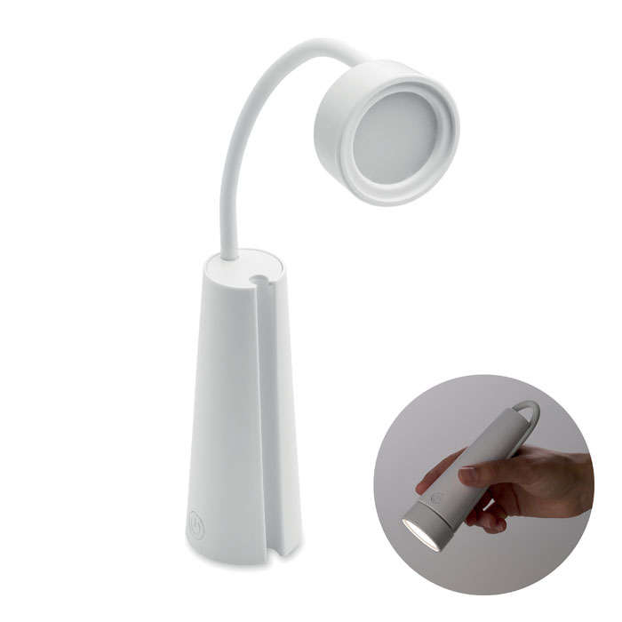 TORCHLAMP - lampa biurkowa i latarka 2 w 1, Bialy