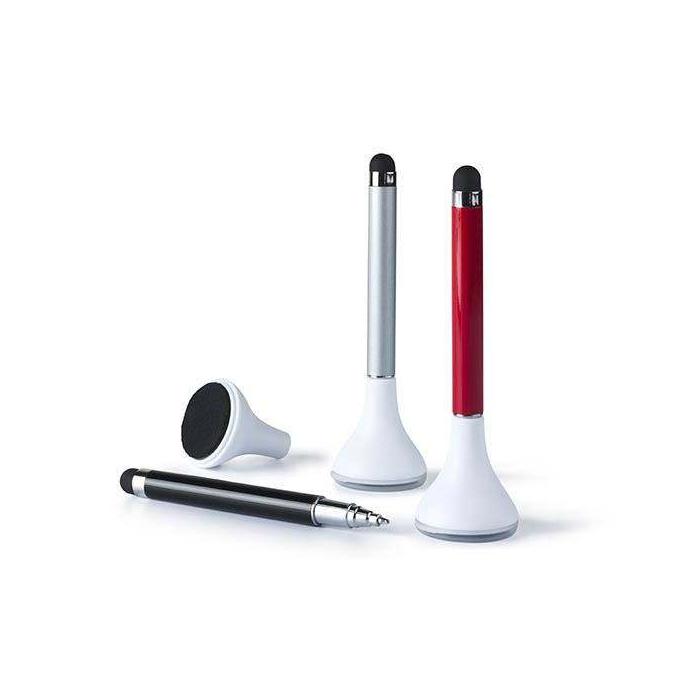 TOUCH CONE - Długopis z rysikiem i czyścikiem do ekranów dotykowych