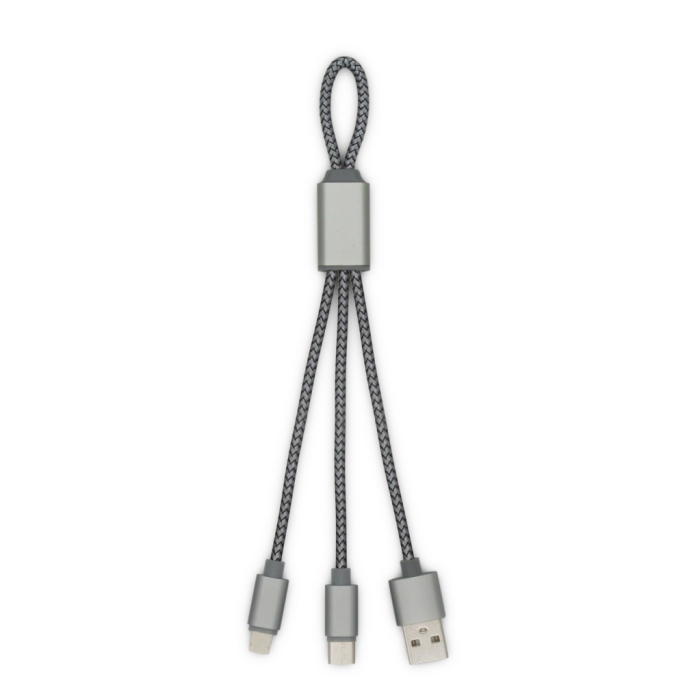 TRIDENT - Wzmocniony kabel USB 3 w 1, 190 mm