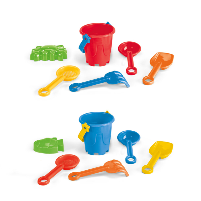 VALLARTA. Wiadro plażowe z PP z 5 akcesoriami