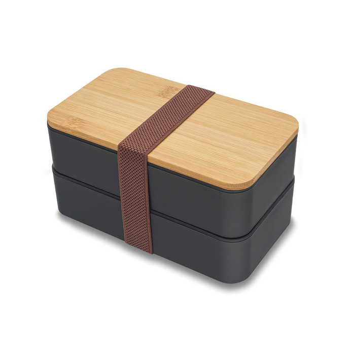 Victor lunch box podwójny, czarny