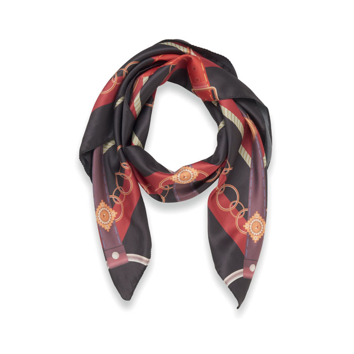 VICTORIA - Szal z poliestru z recyklingu, Czarny