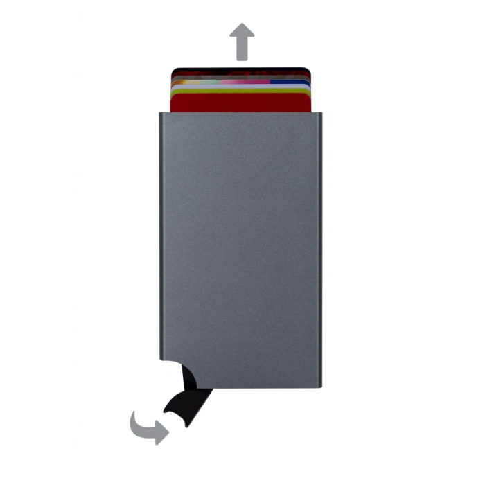 Wally Porto Vegan - Aluminiowy portfel RFID z wegańskim etui