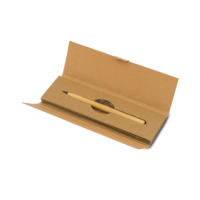 Wieczny długopis/ołówek w etui Kony, beżowy