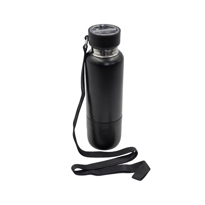 Wielofunkcyjna butelka próżniowa Multina 500 ml, czarny