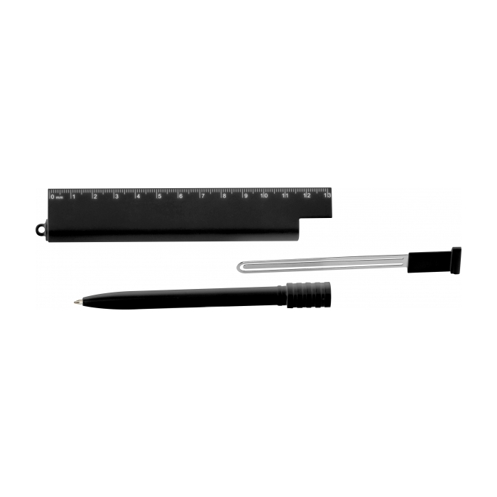 Wielofunkcyjna linijka MANILA, czarny