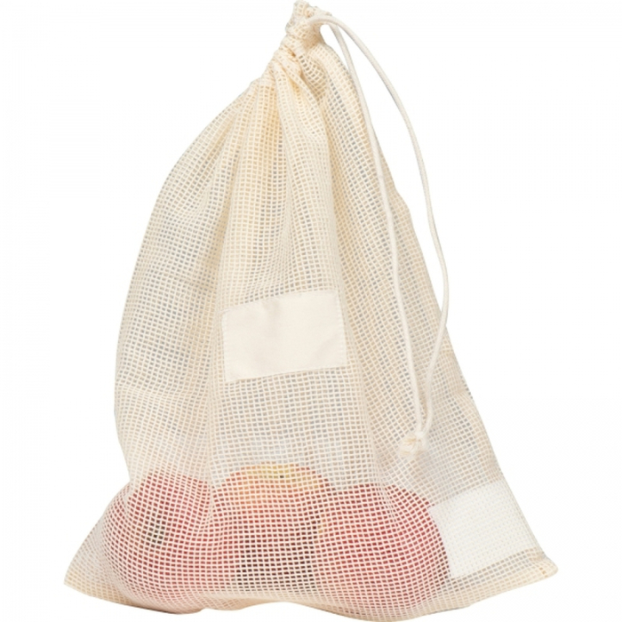 Worek na warzywa i owoce, beżowy