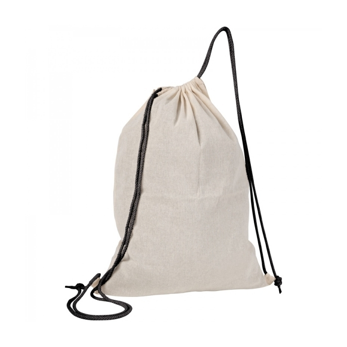 Worek sportowy bawełniany 140 g/m2 LONDONDERRY, czarny