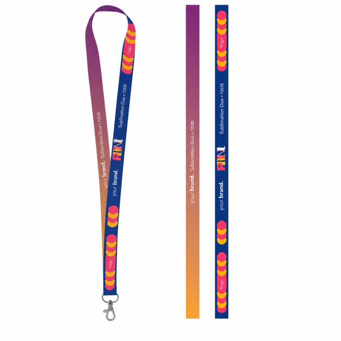 Wydrukowana próbka Lanyard SUBLIMATION Long II (20 mm) z poliestru