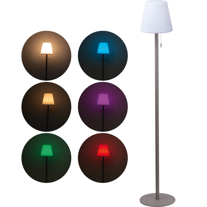 Wysoka lampa zmieniająca kolory BRIDGET, biały