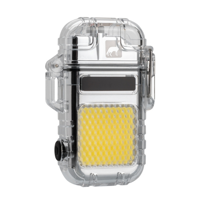 Zapalniczka elektryczna z latarką CALBUCO Schwarzwolf, przeźroczysty