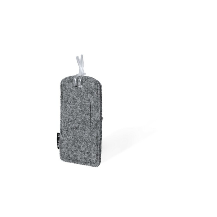 Zawieszka do bagażu z filcu RPET szary