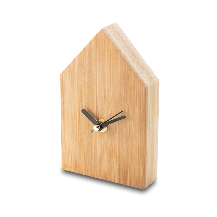 Zegar bambusowy La Casa, brązowy