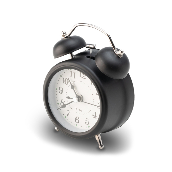Zegar Retro, czarny