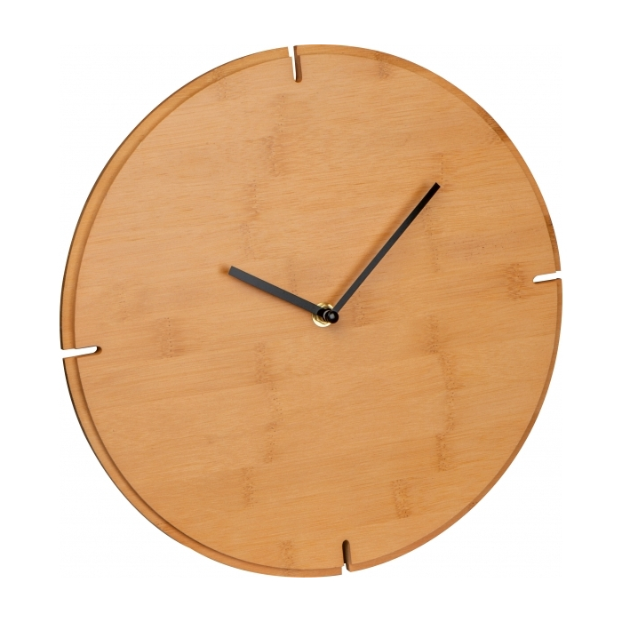 Zegar ścienny bambusowy HAMPTON, beżowy