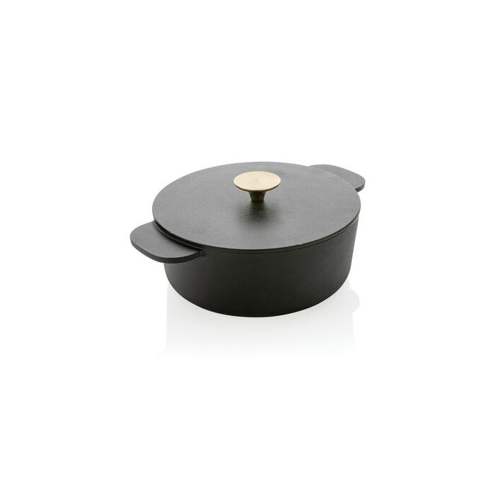 Żeliwny garnek Ukiyo, średni czarny