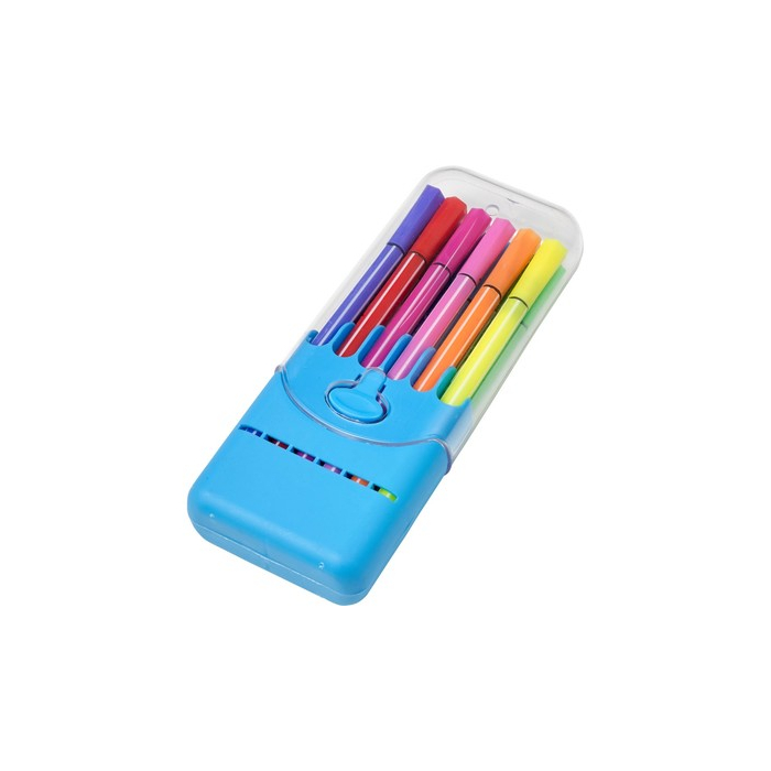 Zestaw 12 flamastrów niebieski