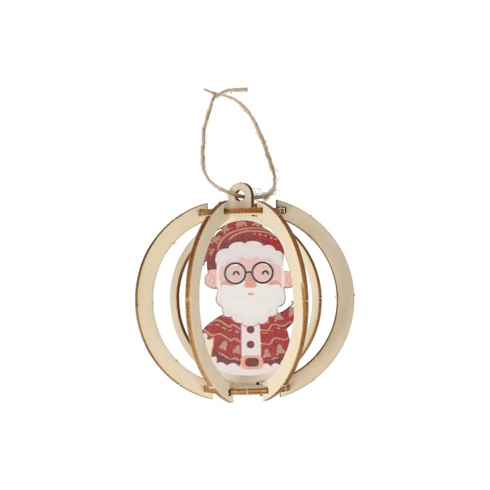 Zestaw 3 drewnianych ozdób świątecznych InSideOut 