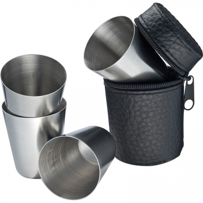 Zestaw 4 kieliszków 30 ml, czarny