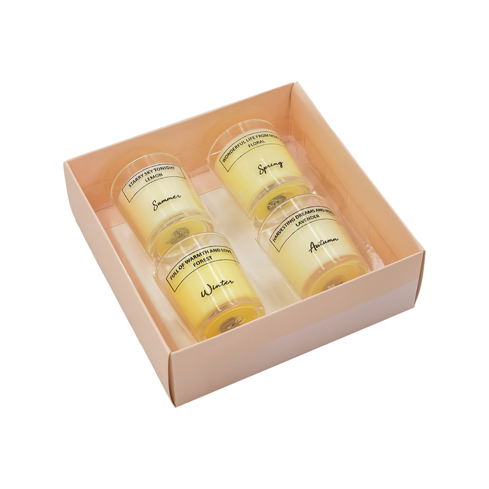 Zestaw 4 zapachowych świec Seasons, mix