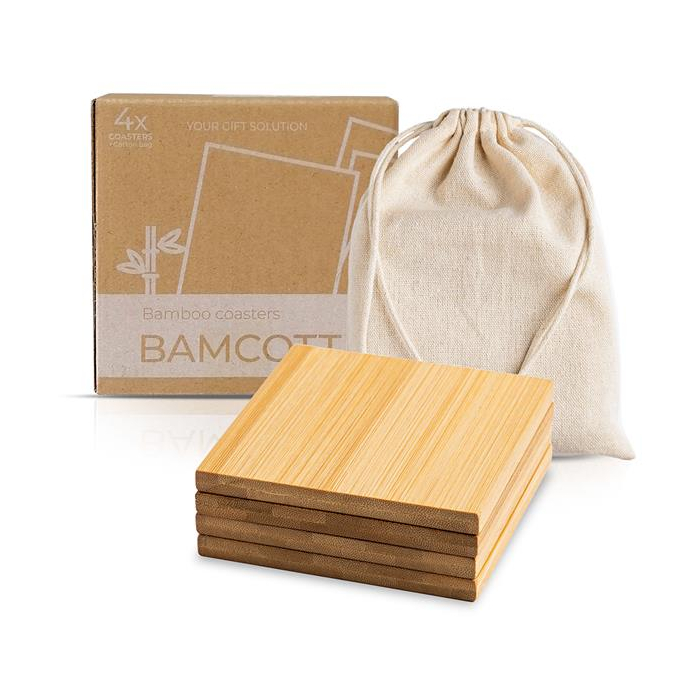 Zestaw bambusowych podkładek pod szklanki / Bamcott