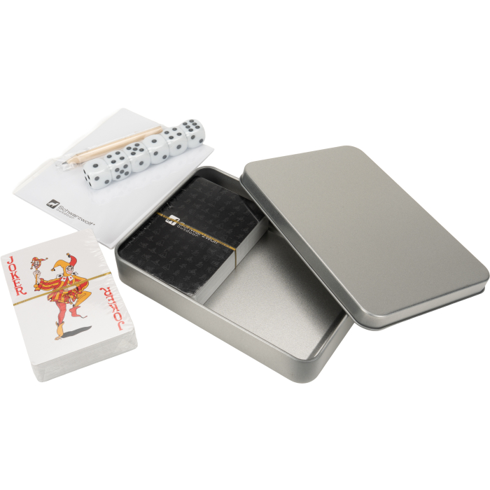Zestaw do gry w karty i kości MURRAY Schwarzwolf, szary