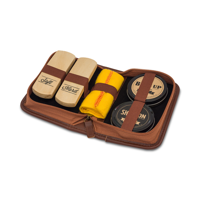 Zestaw do pielęgnacji obuwia Derby, grafitowy