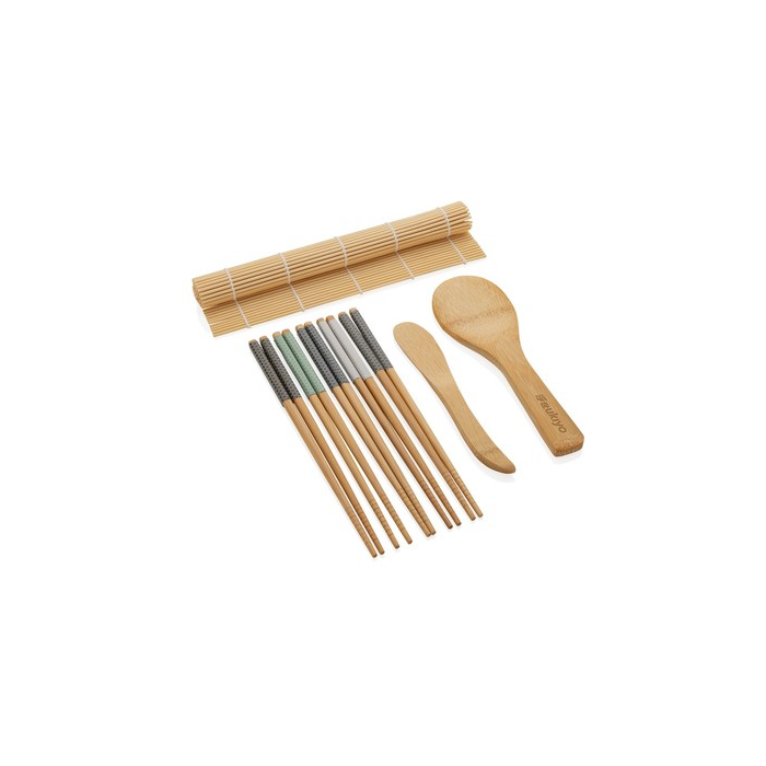 Zestaw do samodzielnego przygotowania sushi Ukiyo, 8 el. brązowy