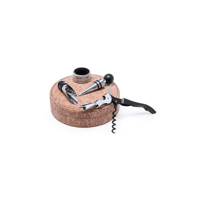 Zestaw do wina, 4 el. brązowy