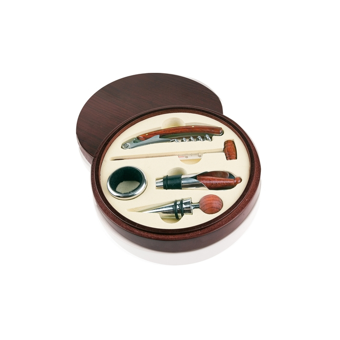 Zestaw do wina, 5 el. drewno