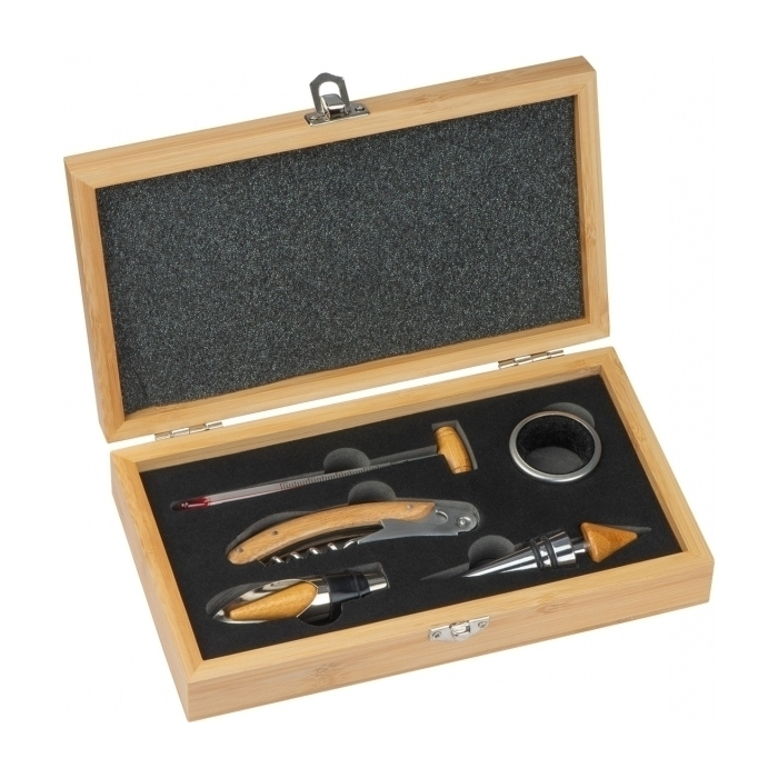 Zestaw do wina GROSSETO, brązowy