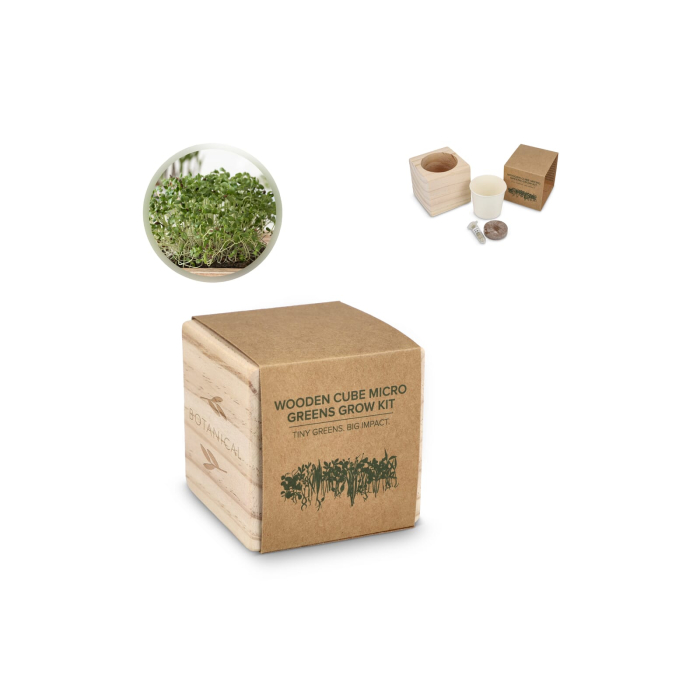 Zestaw drewnianych doniczek FSC – mikro warzywa