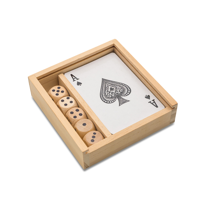 Zestaw gier Makao, beżowy