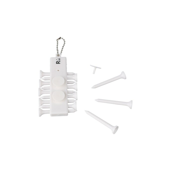 Zestaw kołków do golfa, 12 sztuk biały